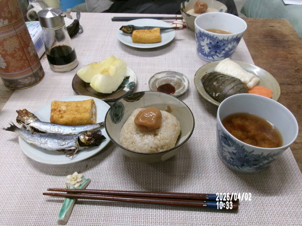 工房の朝食